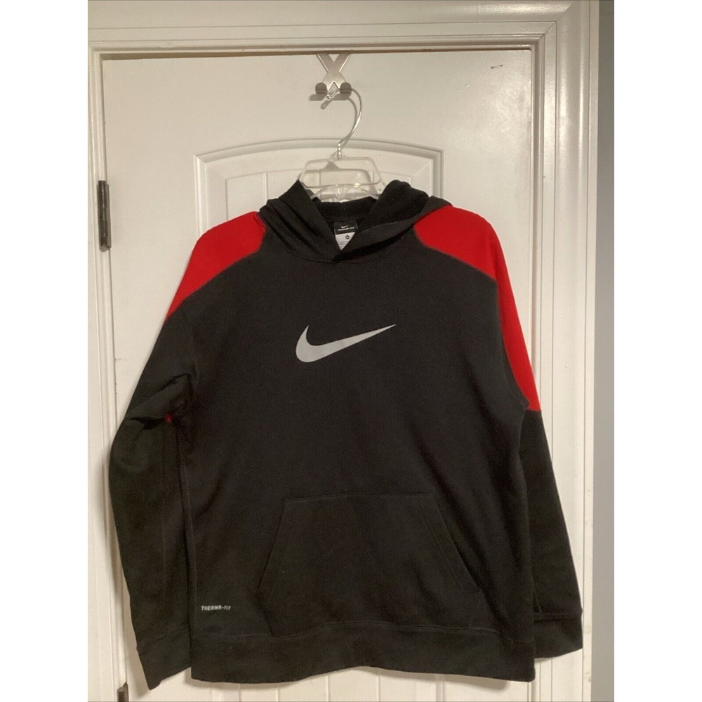 Nike hoodie XL boys red black pullover sweatshirt